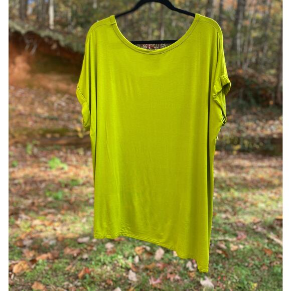 TWIGGY Lot of 2 Shirts Tops Green Blue Short Sleeve Plus Size  SZ 2XL C100143 - Picture 4 of 8